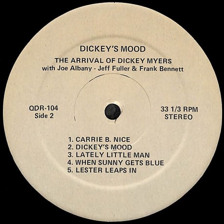 ディッキー・メイヤーズ / Dickey's Mood［※輸入盤,生産国:US,品番:QDR-104］(LPレコード)