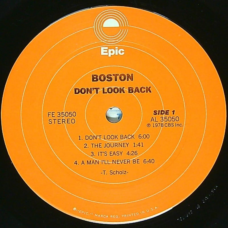 【激レア】Bay Hood B.A.D / Don’t look back 名盤 ボストン / DON'T LOOK BACK ［※US盤,品番:FE35050］[USオリジナ