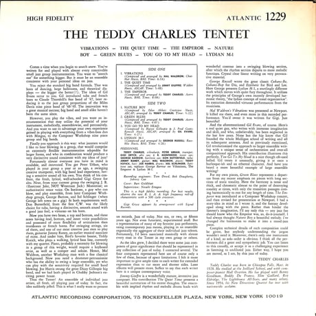 テディ・チャールズ / The Teddy Charles Tentet [※国内盤,品番:P-4551A］(LPレコード)