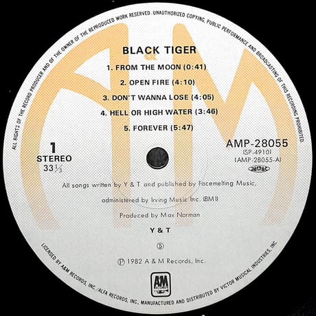 Y&T / ブラック・タイガー [※国内盤,品番:AMP-28055］ (LPレコード)