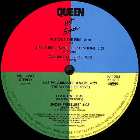クイーン / ホット・スペース [※国内盤,品番:P-11204］(LPレコード)