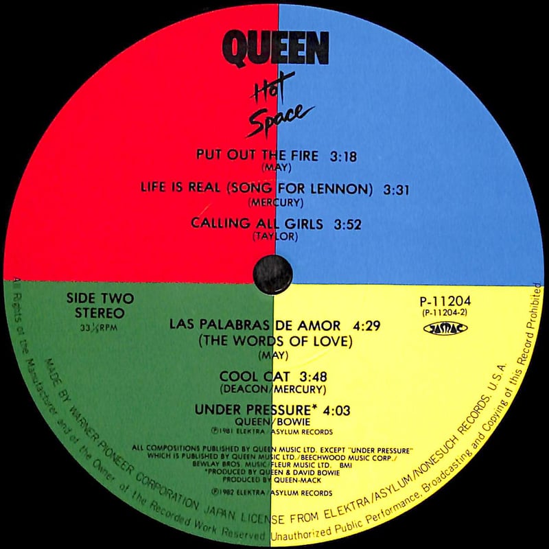 クイーン / ホット・スペース [※国内盤,品番:P-11204］(LP