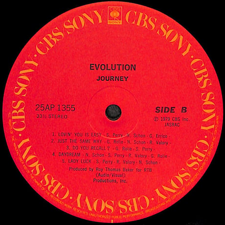 ジャーニー / エヴォルーション［※国内盤,品番:25AP 1355］(LPレコード)