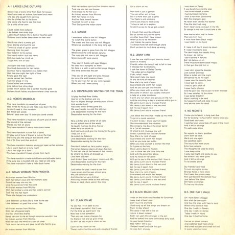 トム・ラッシュ / Ladies Love Outlaws［※国内盤,品番:SOPM-168］(LPレコード)