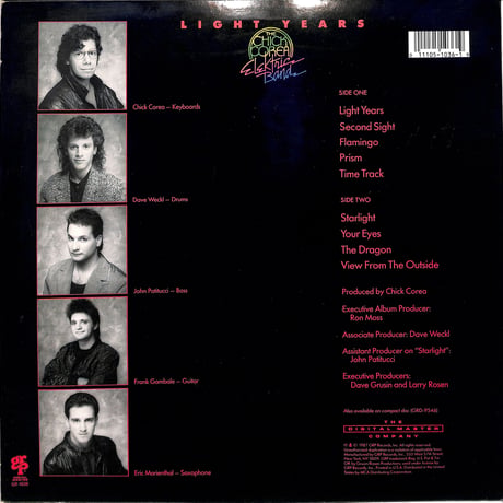 チック・コリア・エレクトリック・バンド / Light Years(1987USオリジナル)（LPレコード）
