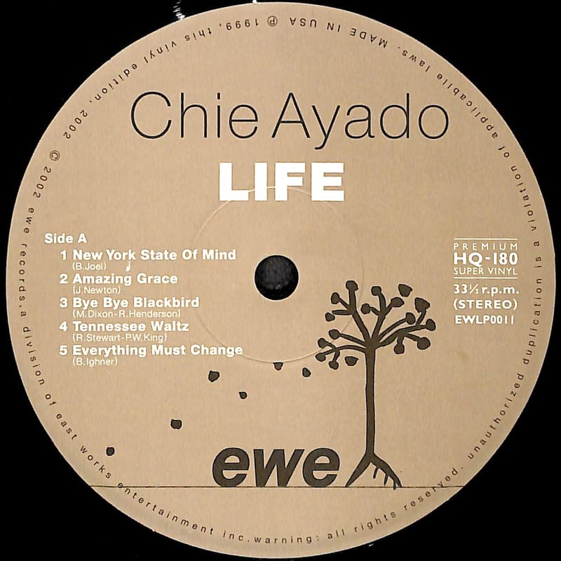綾戸智恵 / Life [※輸入盤,生産国:US,品番:EWLP 0011］(LP