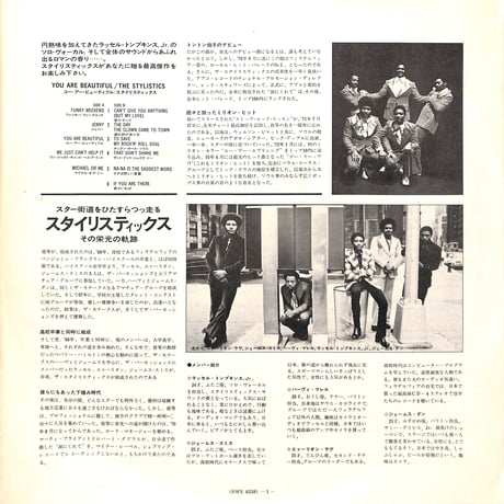 スタイリスティックス / ユー・アー・ビューティフル [※国内盤,品番:SWX-6238］(LPレコード)