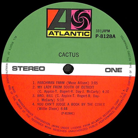 カクタス / Cactus [※国内盤,品番:P-8128A］(LPレコード)