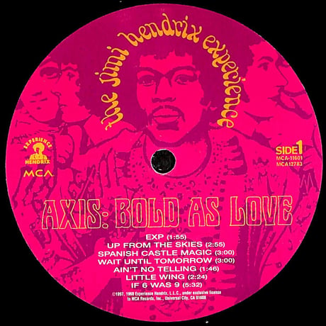 ジミ・ヘンドリックス・エクスペリエンス / Axis: Bold As Love [※輸入盤,生産国:US,品番:MCA-11601］(LPレコード)