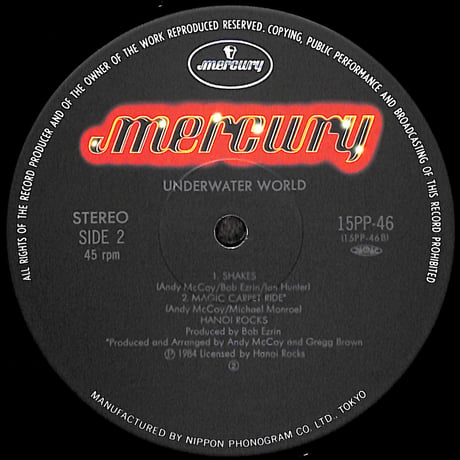 ハノイ・ロックス / アンダーウォーター・ワールド [※国内盤,品番:15PP-46］(LPレコード)