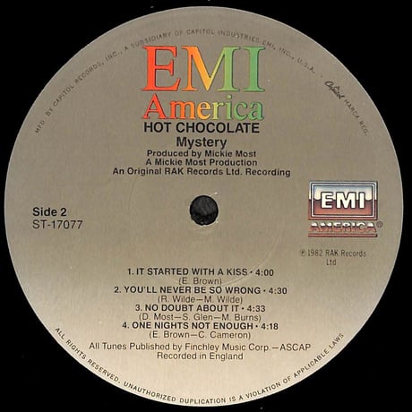 ホット・チョコレート / Mystery［※輸入盤,生産国:US,品番:ST-17077］(LPレコード)