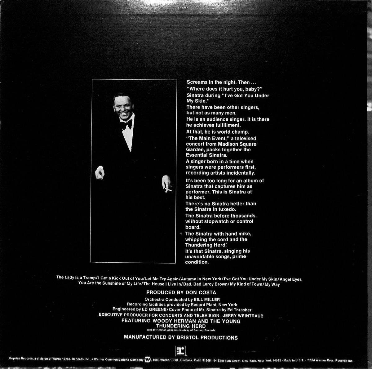 フランク・シナトラ Frank Sinatra / The Main Event（LPレコード