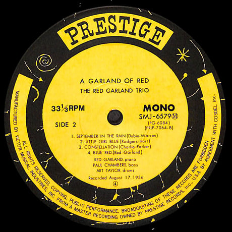 レッド・ガーランド / ア・ガーランド・オブ・レッド [※国内盤,品番:SMJ-6579(M)］(LPレコード)