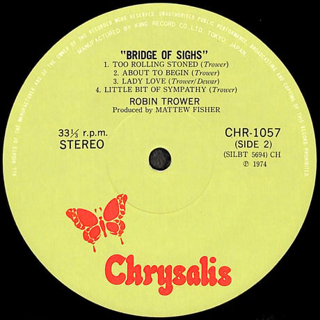 ロビン・トロワー / 魂のギター [※国内盤,品番:CHR-1057］(LPレコード)