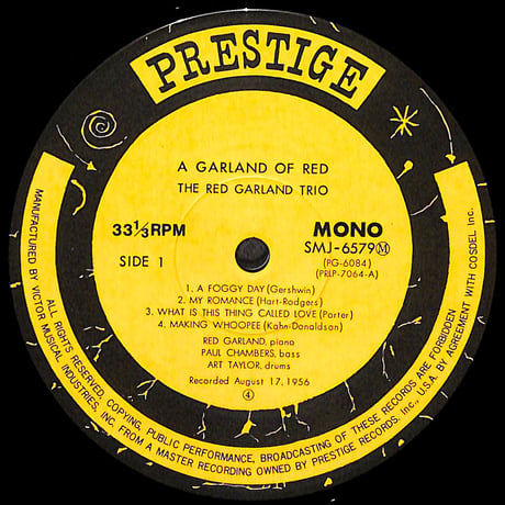 レッド・ガーランド / ア・ガーランド・オブ・レッド [※国内盤,品番:SMJ-6579(M)］(LPレコード)