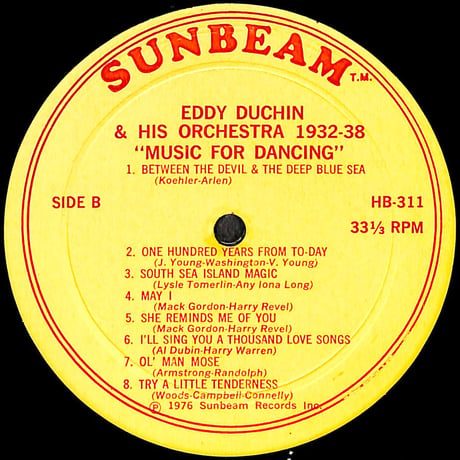 Eddy Duchin & His Orchestra / Music For Dancing 1932-38 [※輸入盤,生産国:US,品番:HB-311］(LPレコード)