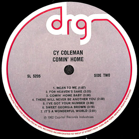 サイ・コールマン / Comin' Home [※輸入盤,生産国:US&Canada,品番:SL 5205］(LPレコード)