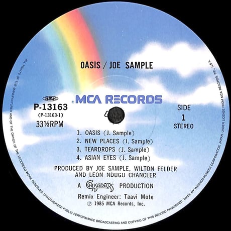 ジョー・サンプル / オアシス [※国内盤,品番:P-13163］(LPレコード)