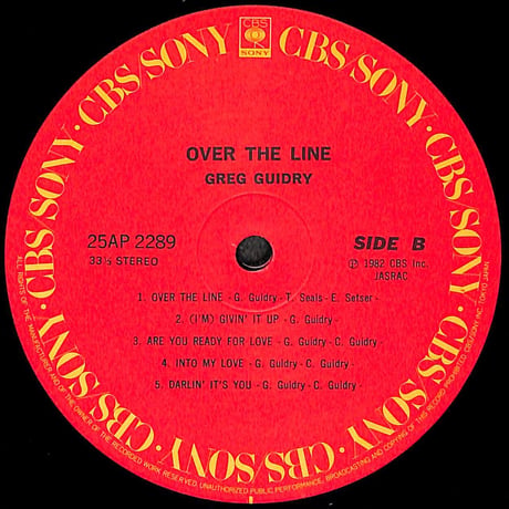 グレッグ・ギドリー / オーヴァー・ザ・ライン [※国内盤,品番:25AP 2289］(LPレコード)