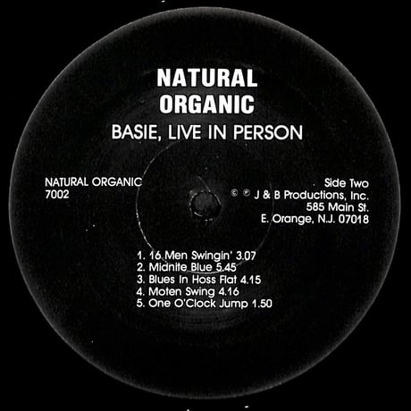 カウント・ベイシー,ランバート、ヘンドリックス&ロス,ジョー・ウィリアムズ / Basie Live In Person［※輸入盤,生産国:US,品番:7002］(LPレコード)