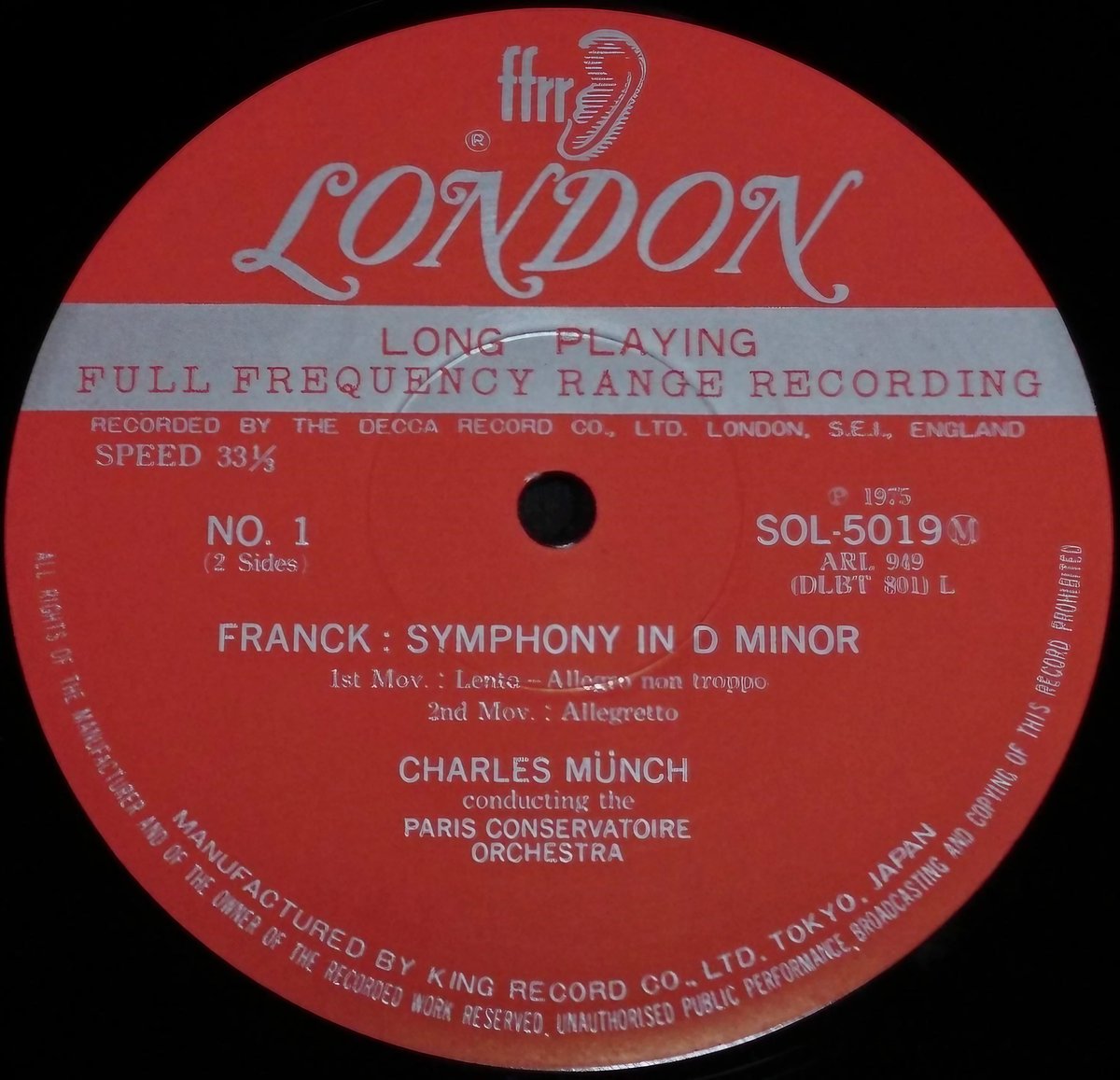 シャルル・ミュンシュ / フランク:交響曲ニ短調、交響変奏曲