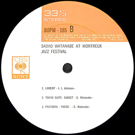 渡辺貞夫 / モントルー・ジャズ・フェスティバルの渡辺貞夫 [※国内盤,品番:SOPM 185］(LPレコード)