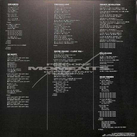 Personz / Moments Documentary Film '90-'91 [発売年:1991年][※品番:TELN-45017](Laser Disc)