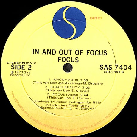 フォーカス / In And Out Of Focus [※輸入盤,生産国:US,品番:SAS 7404］(LPレコード)