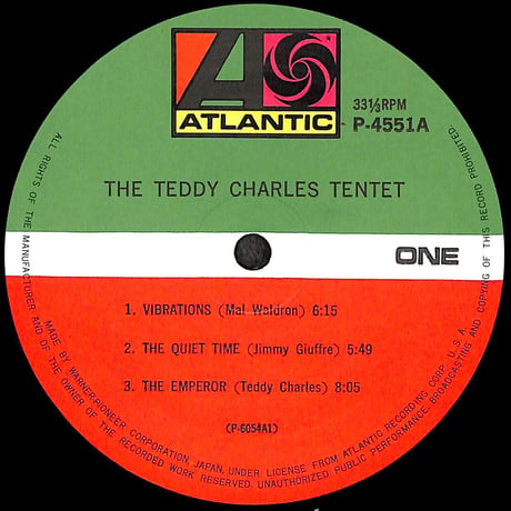 テディ・チャールズ / The Teddy Charles Tentet [※国内盤,品番:P-4551A］(LPレコード)