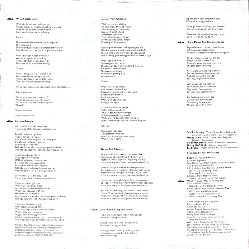 ポール・マッカートニー&ウイングス / London Town [※国内盤,品番:EPS
