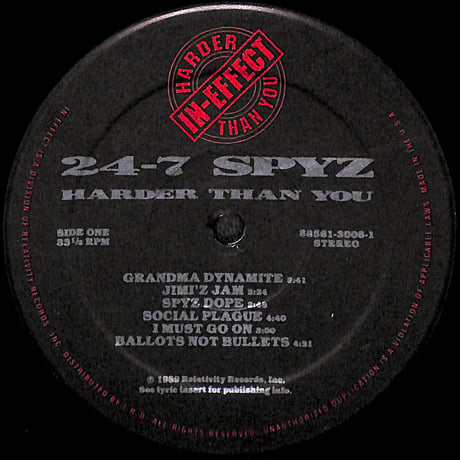 24-7 SPYZ / Harder Than You [※輸入盤,生産国:US,品番:88561-3006-1］(LPレコード)