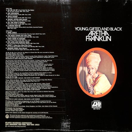 アレサ・フランクリン / Young, Gifted And Black [※輸入盤,生産国:US,品番:SD 7213］[未開封品](LPレコード)