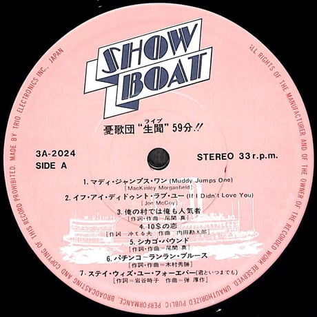 憂歌団 / 生聞59分 [※国内盤,品番:3A-2024］(LPレコード)