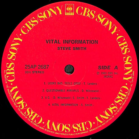 スティーヴ･スミス / ヴァイタル・インフォメーション [※国内盤,品番:25AP 2687］(LPレコード)