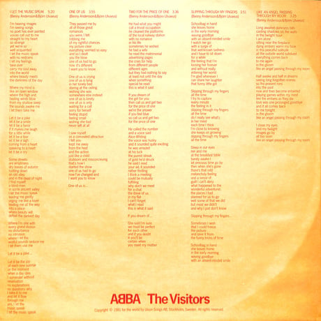 アバ / ザ・ビジターズ [※国内盤,品番:DSP-8006］(LPレコード)