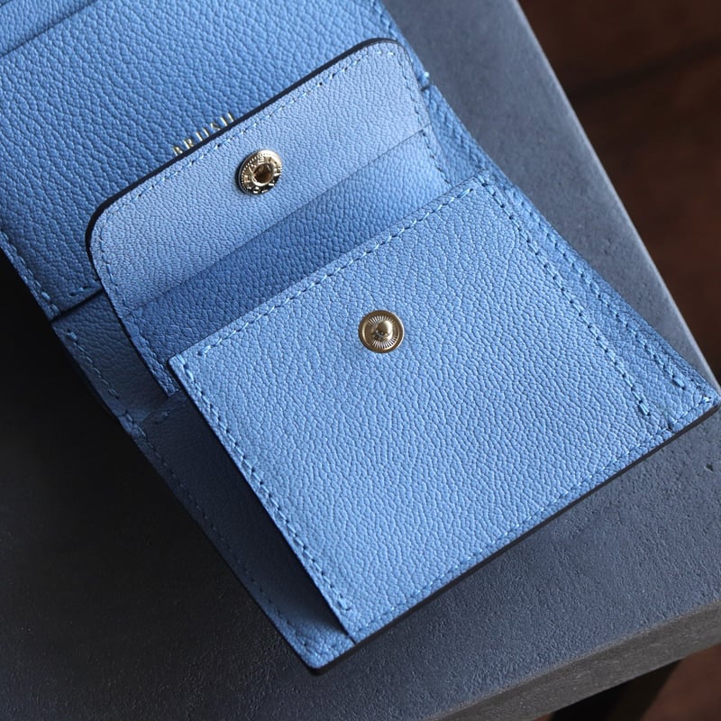 ミニウォレット / シェーブル【Ricco mini】Blue vista | BRUSH L