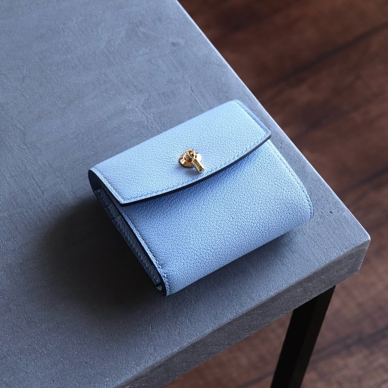 ミニウォレット / シェーブル【Ricco mini】Blue vista | BRUSH L