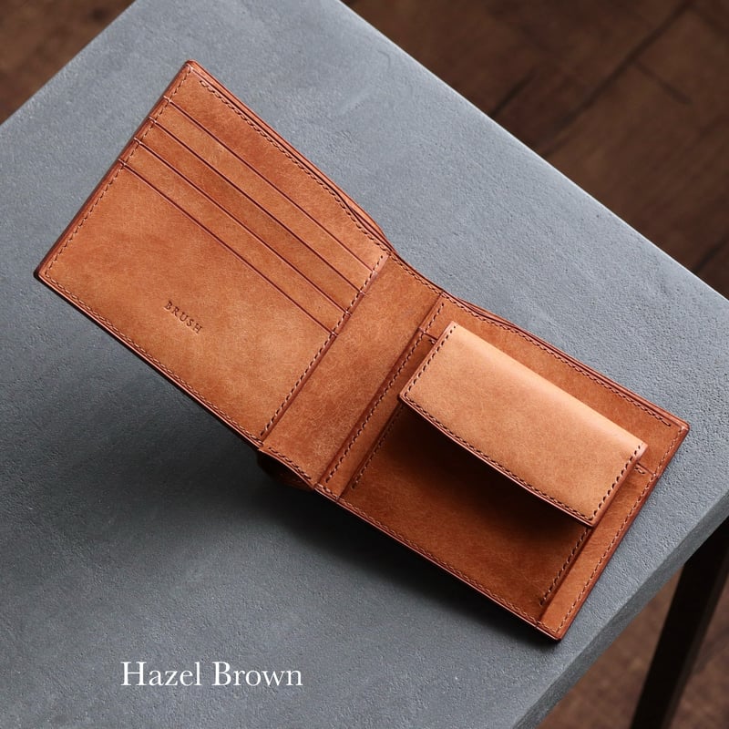 Italy the bridge 二つ折り財布 本革 レザー ブラウン 長財布 二つ折り財布 / ブライドル【Genbu】 | BRUSH Leather Products