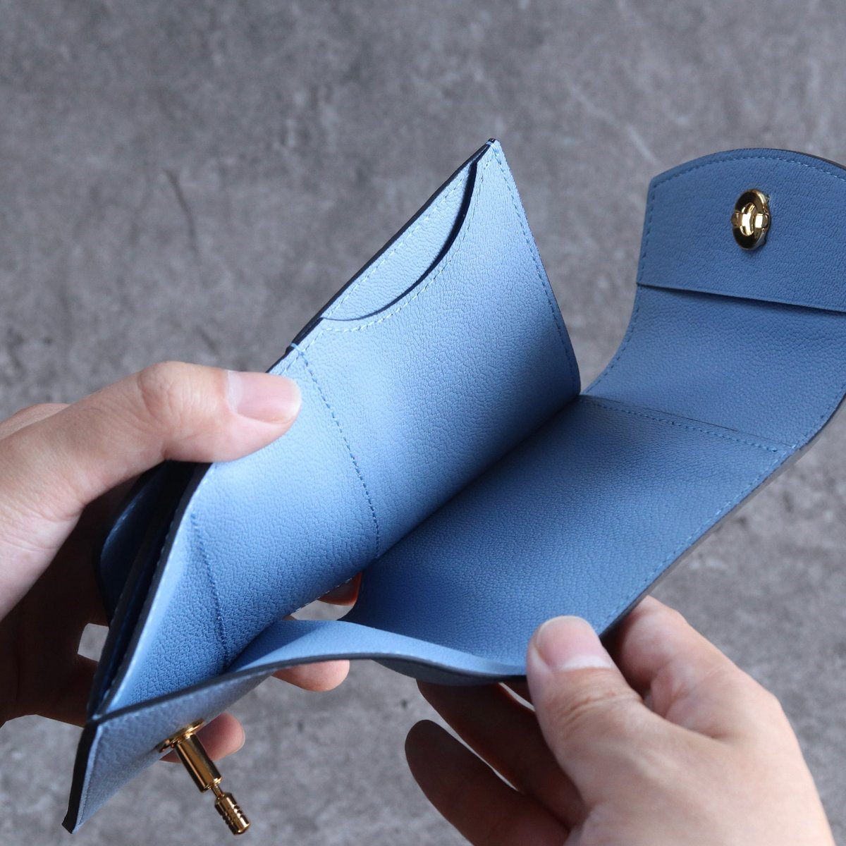 コンパクトウォレット シェーブル ミニウォレット / シェーブル【Ricco mini】Blue vista | BRUSH L