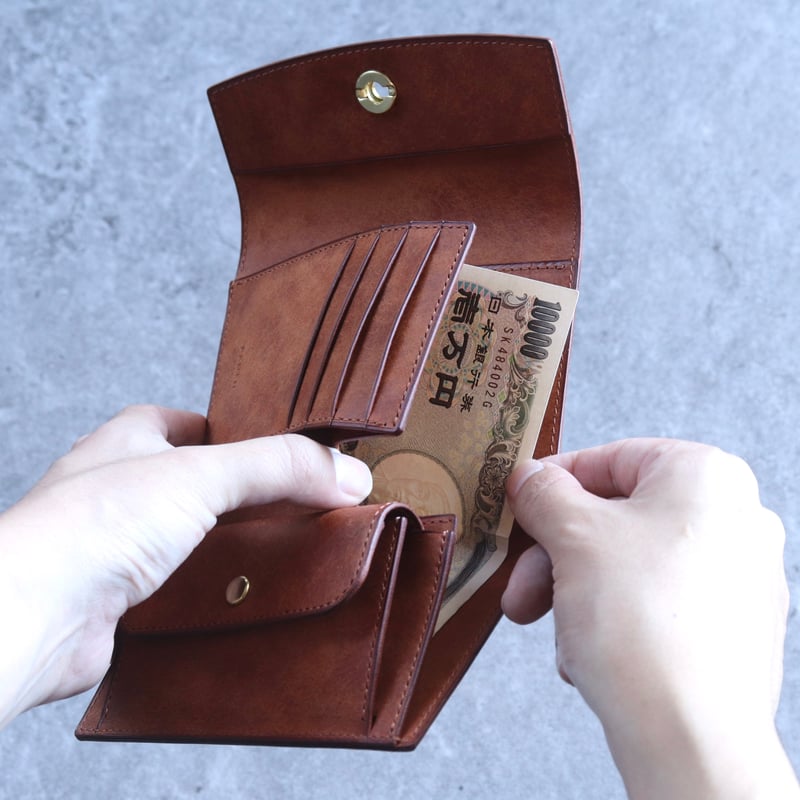 brush ミニウォレット　ricco 本革　マルゴー ミニウォレット / マルゴー【Ricco mini】 | BRUSH Leather Prod