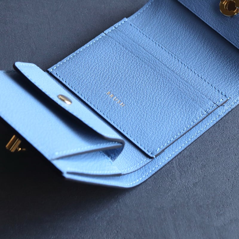 ミニウォレット / シェーブル【Ricco mini】Blue vista | BRUSH L