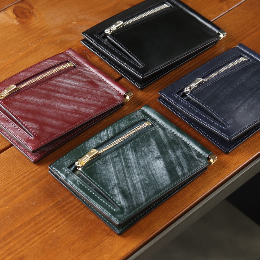 新品未使用 トーマスウェア社 ブライドル レザー 二つ折りラウンド