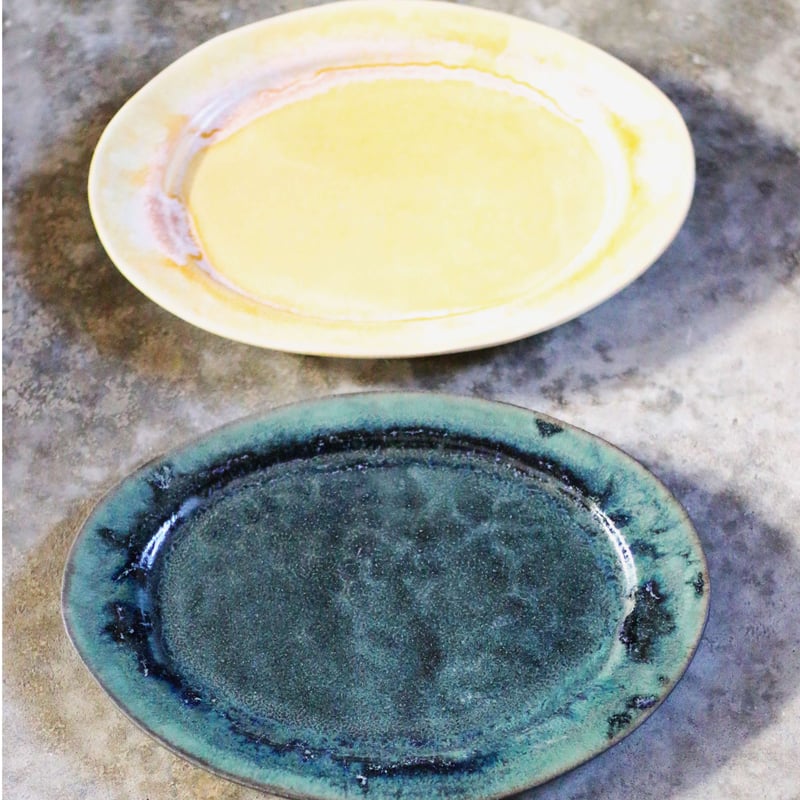 29オーバルリム皿 イエロー ／平野日奈子 | furacoco