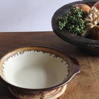 7　耐熱耳付深皿　8寸　/  廣川　温
