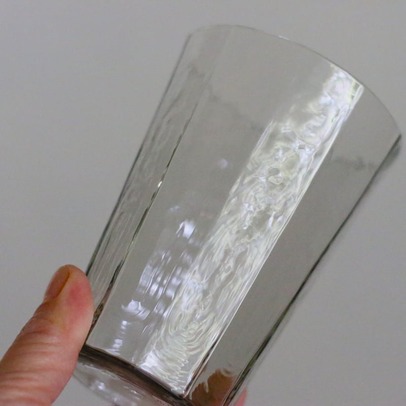 ペロペロ ガラス    型吹き 捻り紋 高足 盃 柳瀬美術店 / 全商品