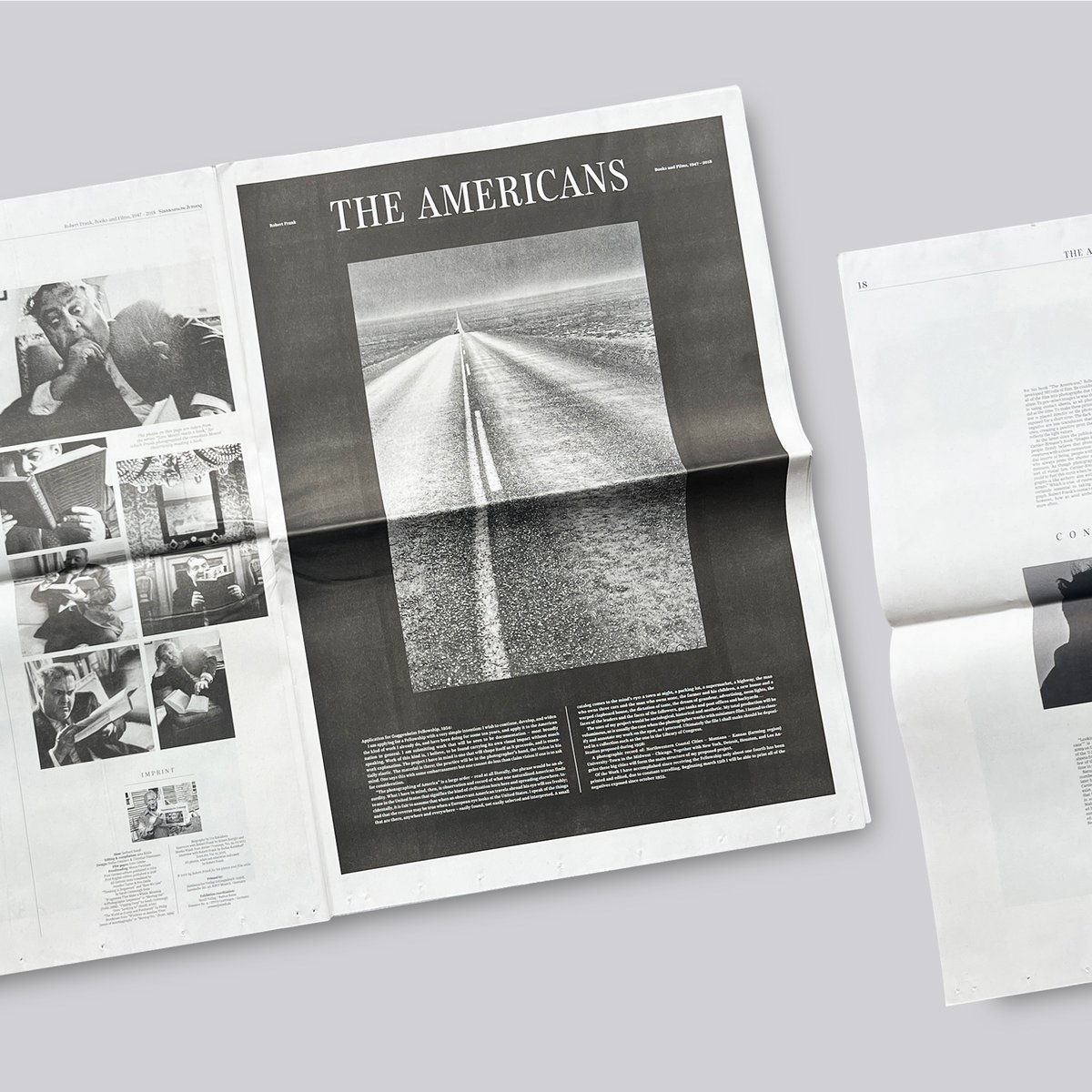 ロバート・フランク展覧会カタログ（新聞紙形式）　日本語版と英語版2種 ロバート・フランク展覧会カタログ（新聞紙形式） 日本語版と