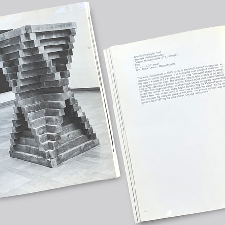 【古書】Carl Andre / Sculpture 1959 - 1977