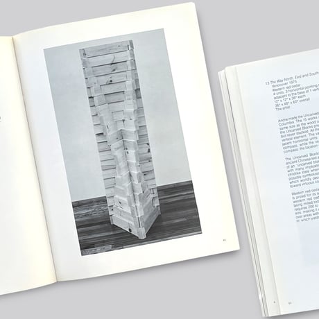 【古書】Carl Andre / Sculpture 1959 - 1977