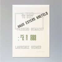 [Signed] Lawrence Weiner / ALTERED TO SUIT  PASSEND GEMACHT Poster