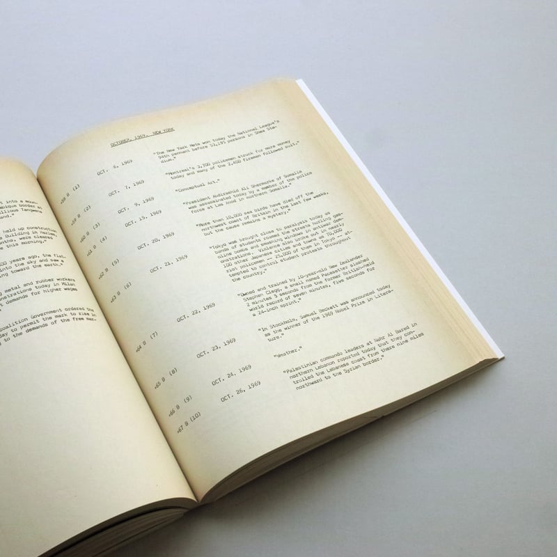 古書】On Kawara / continuity / discontinuity 1963